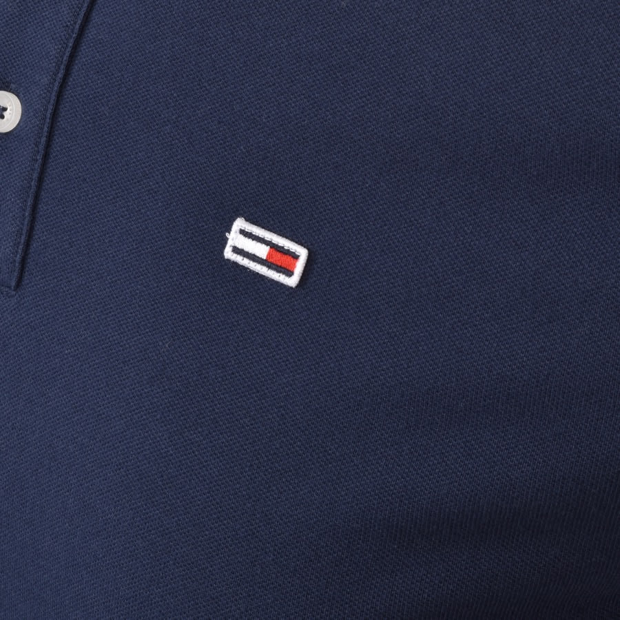 Alternative Image for ProductTommy Jeans Flag Long Sleeve Polo T Shirt Navy3